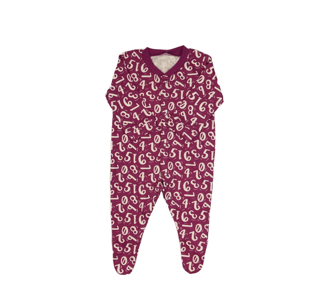 Fialový overal s číslicemi