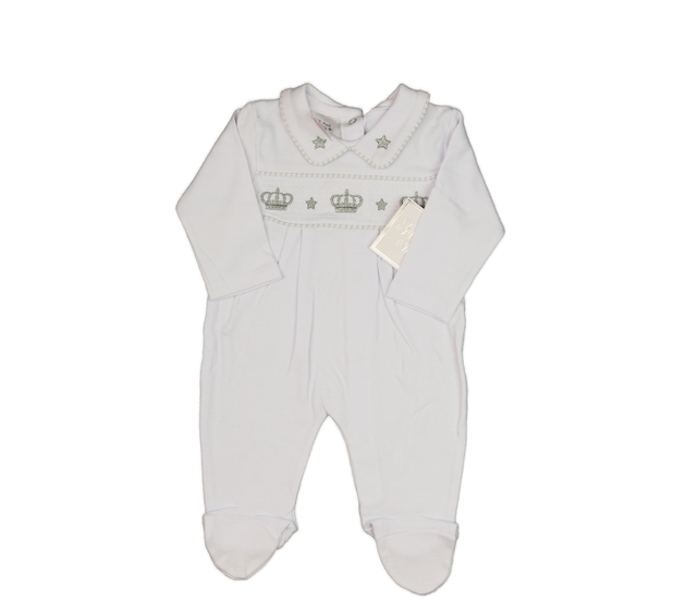 Nový bílý overal s límečkem 