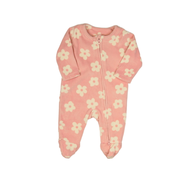 Růžový semišový overal s květinami George