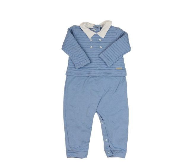 Modrý overal s límečkem