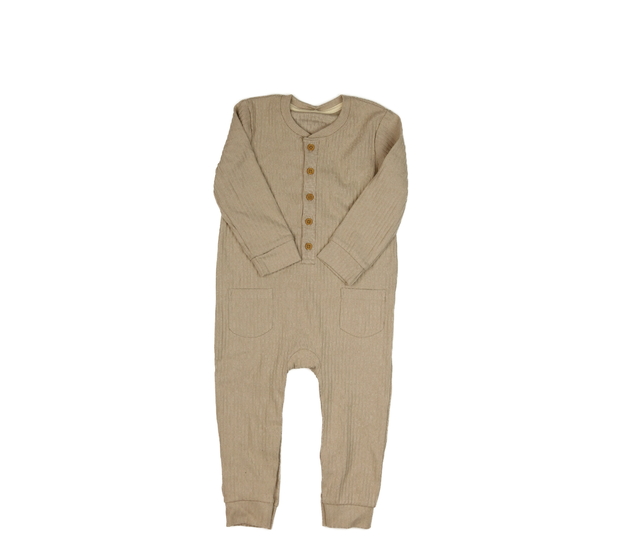 Hnědý žebrovaný overal George