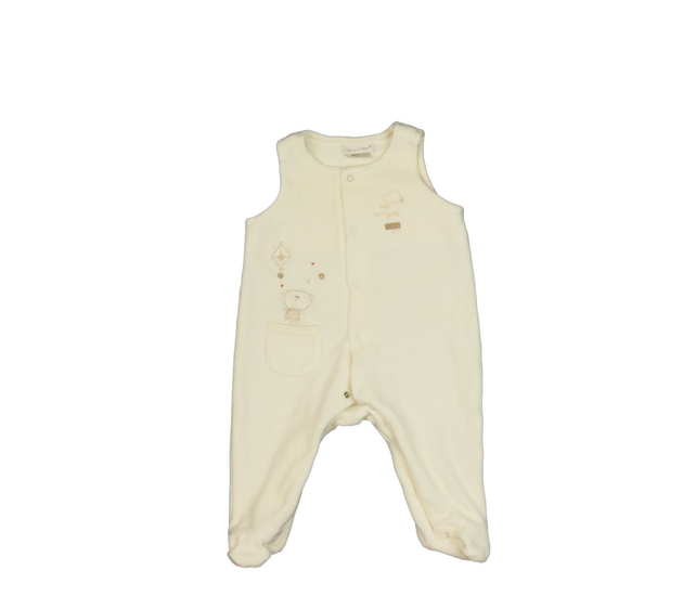 Krémový teplejší overal s medvídkem 
