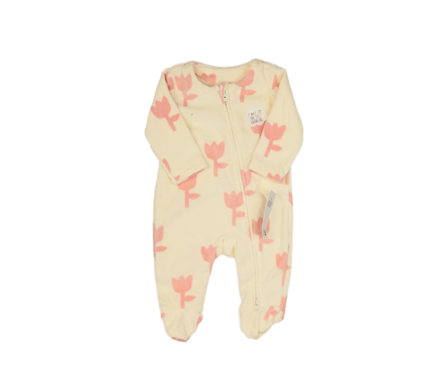 Nový krémový semišový overal s květinou George