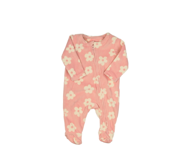 Růžový semišový overal s květinami George