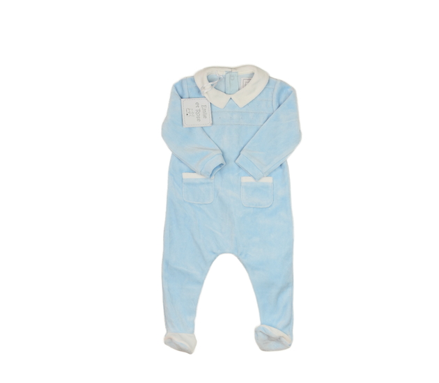 Nový modrý overal s límečkem 