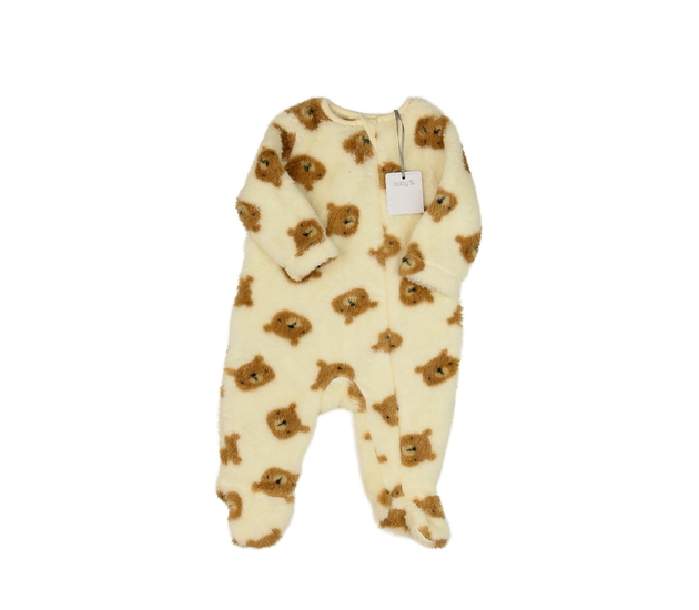 Nový hnědý chlupatý overal Tu