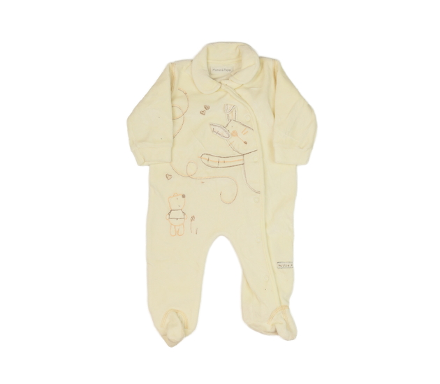 Krémový overal s límečkem 