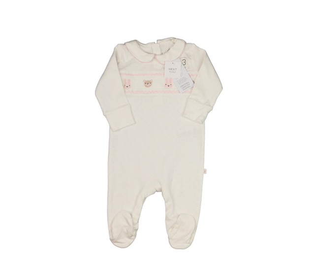 Nový světlý overal s růžovými detaily Next