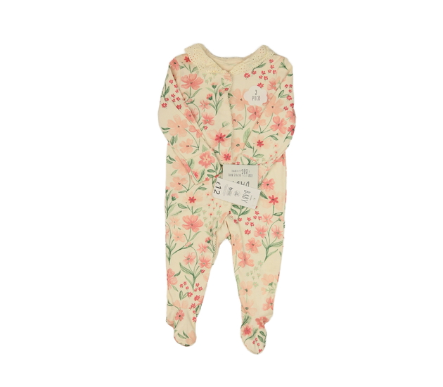 Nový hnědý overal s květinami George