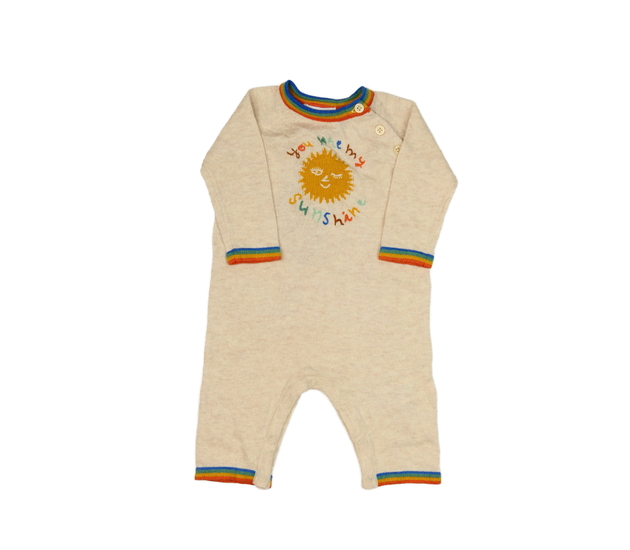 Nový hnědý přízový overal 