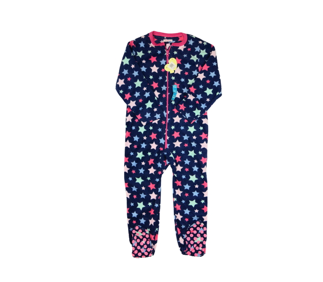 Nový modrý fleecový overal s hvězdami 