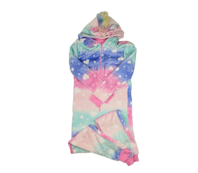 Duhový jednorožčí chlupatý overal F&F