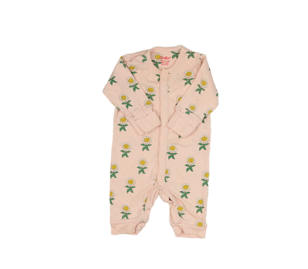 Růžový overal s květinami 