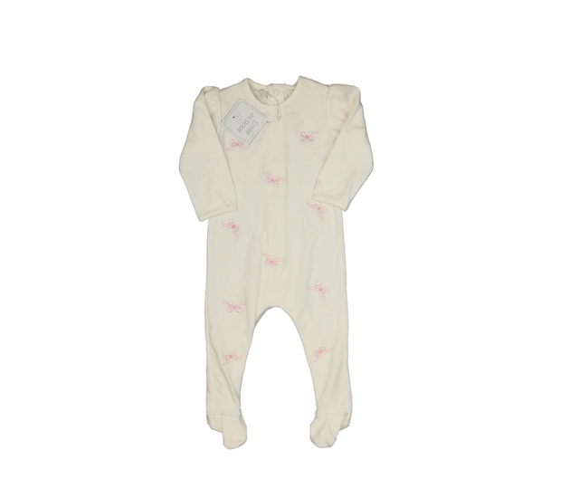 Nový smetanový overal s růžovými detaily 