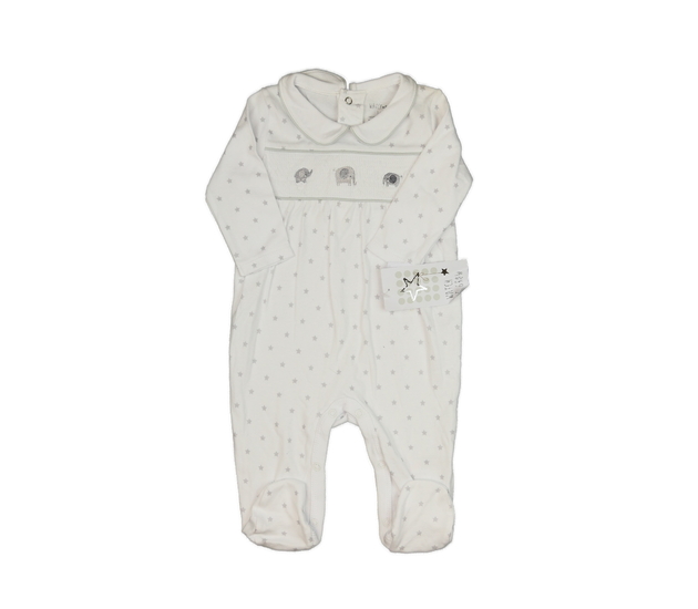 Nový bílý overal s hvězdami a límečkem 