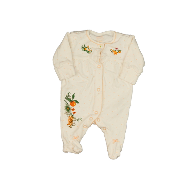 Krémový květinový overal Next