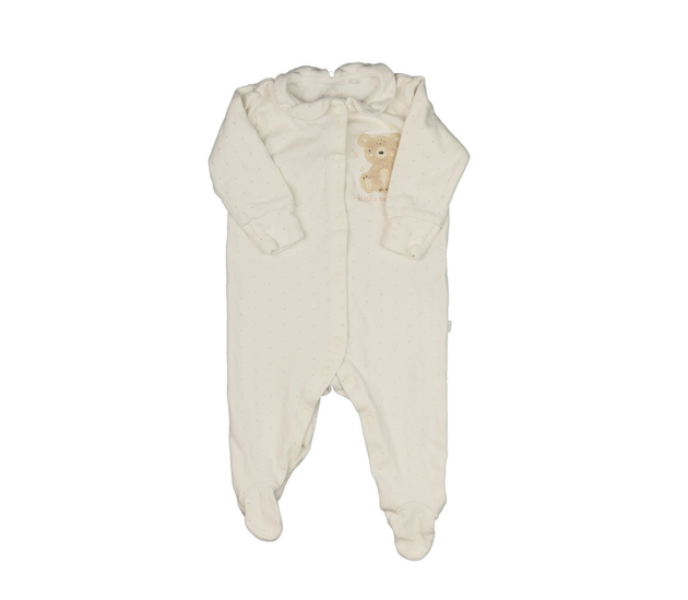 Bílý overal s medvědem Next