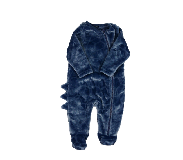 Modrý hebký dino overal Tu 