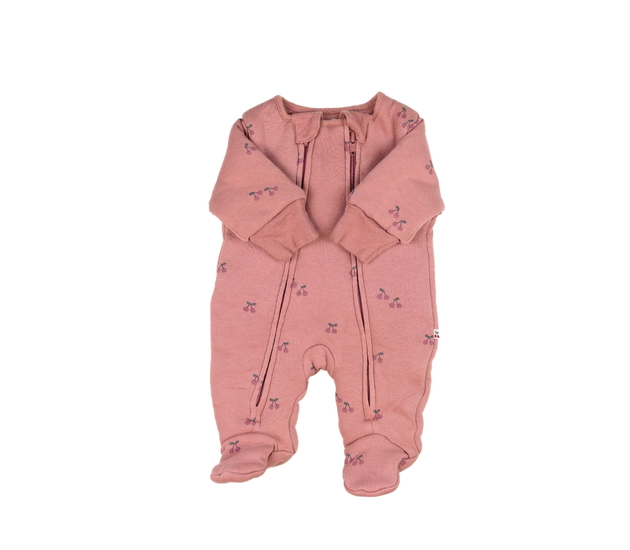 Růžový teplý overal s květinami Next
