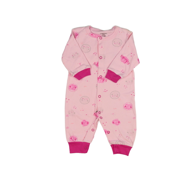Růžový overal s vesmírným motivem 