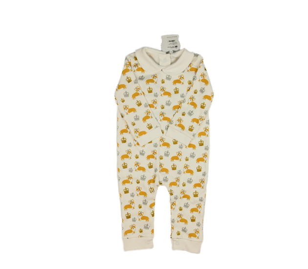 Nový světlý overal s pejsky a límečkem 