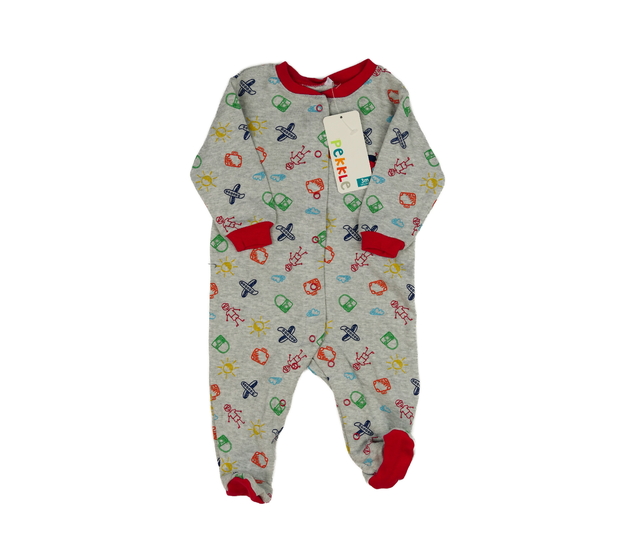 Nový šedý overal s obrázky 