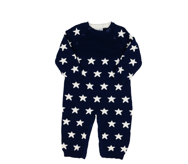 Modrý svetrový overal s hvězdami 