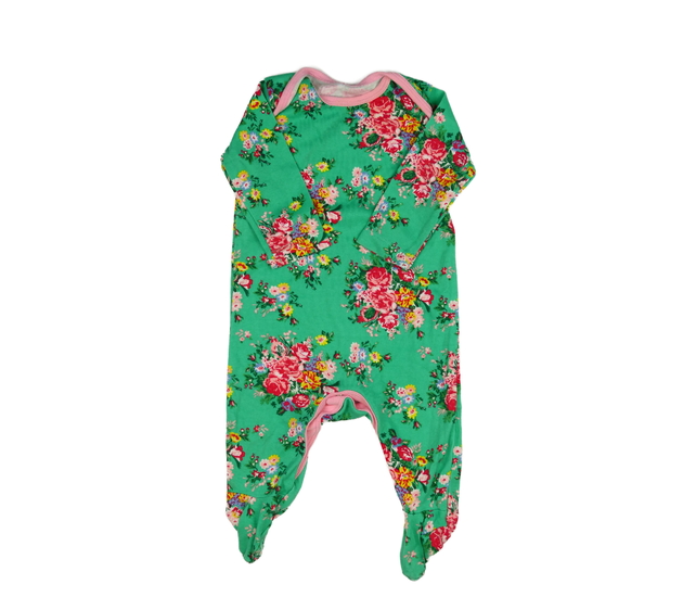 Zelený květinový overal 