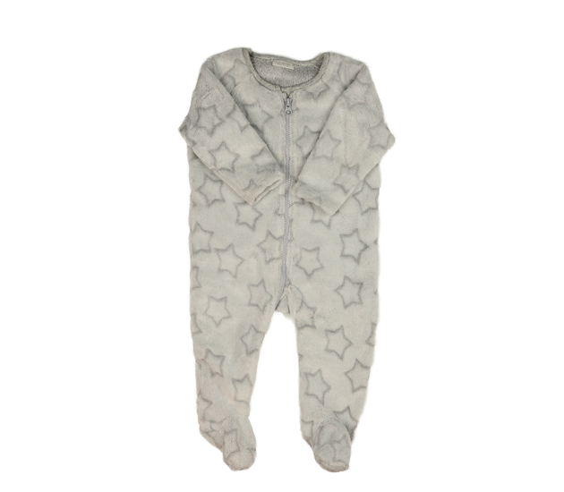 Šedý chlupatý overal s hvězdami Next