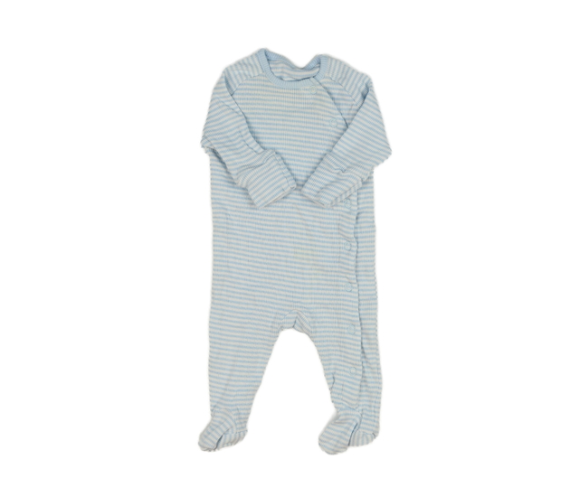 Modrý pruhovaný overal 