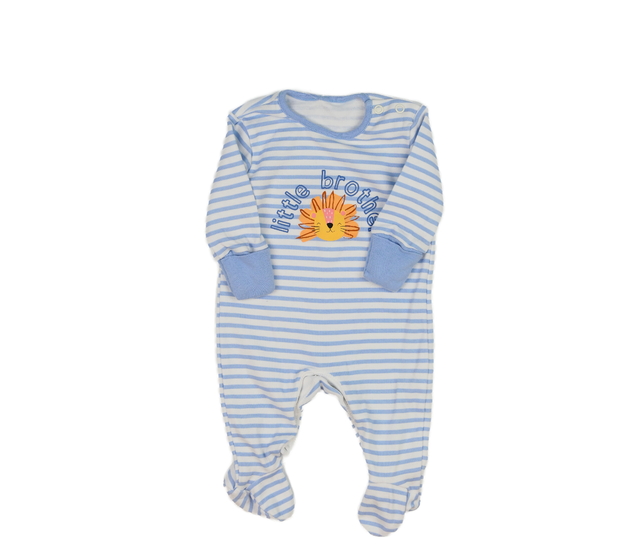 Modrý pruhovaný overal se lvem 