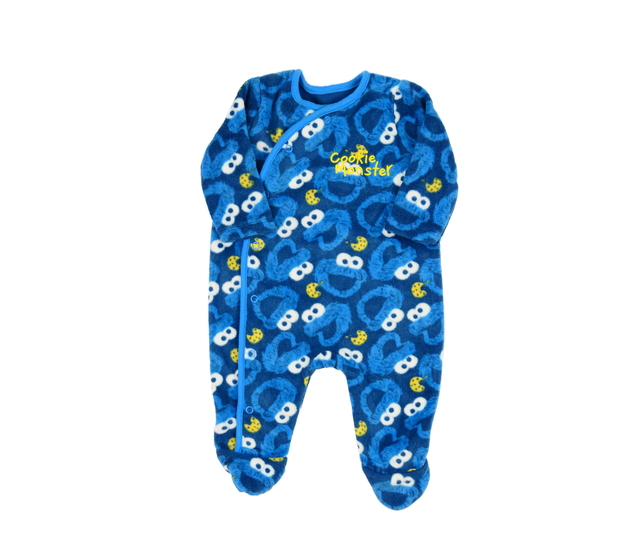 Modrý teplejší overal s příšerkami 