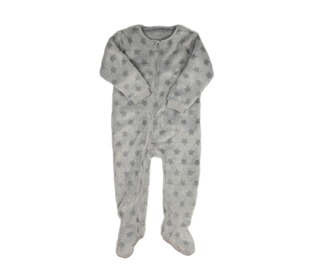 Šedý chlupatý overal s hvězdami Next