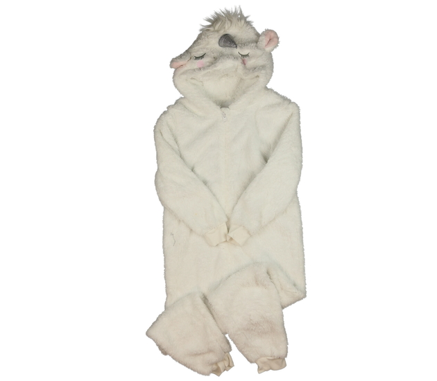 Bílý chlupatý jednorožčí overal  Next