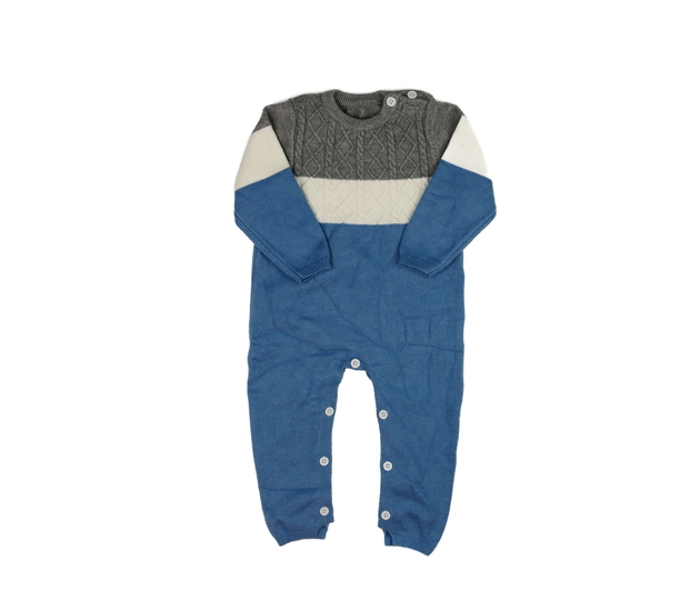 Modrý svetrový overal 