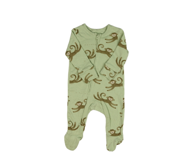 Zelený overal s opičkami George