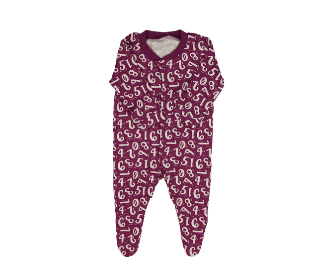 Fialový overal s číslicemi 