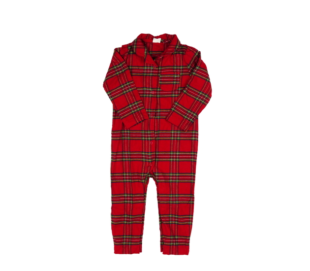 Červený kostkovaný overal Next