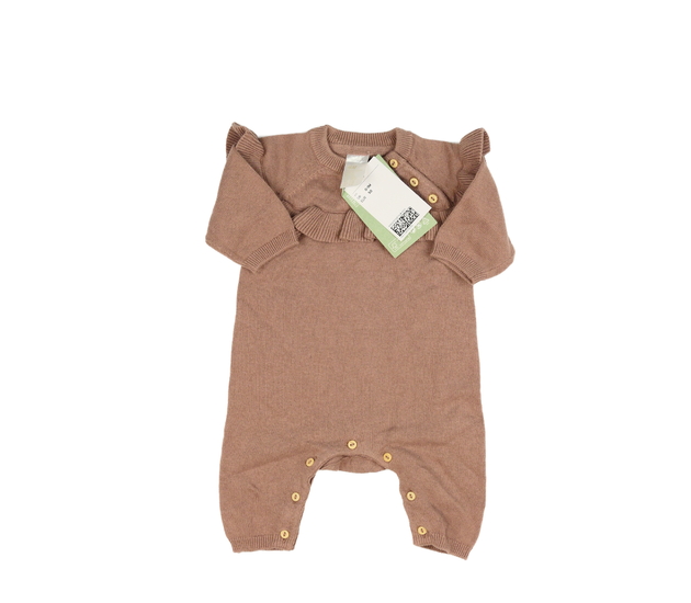 Nový hnědý svetrový overal s volánky H&M