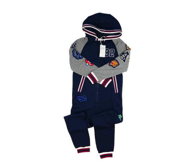 Nový modro-šedý teplákový overal Next