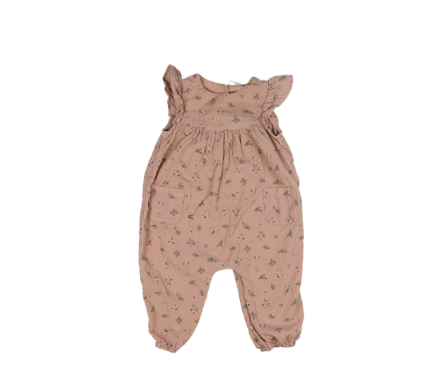 Růžový overal s květinami Next