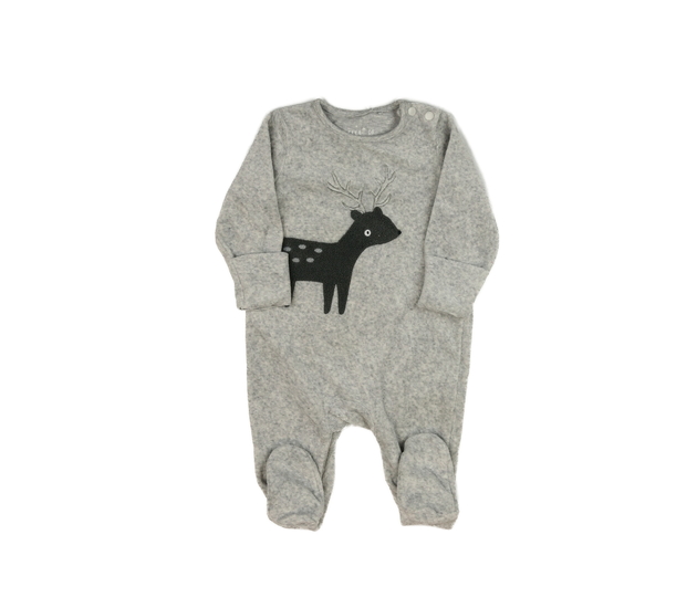 Šedý melírovaný overal se sobem Mothercare