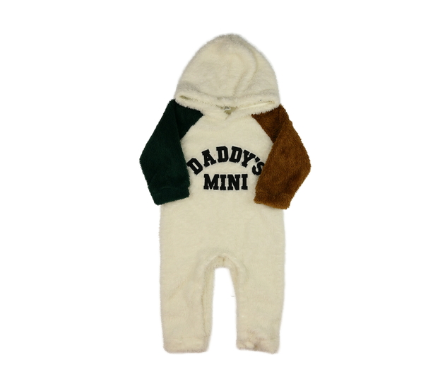 Trojbarevný chlupatý overal