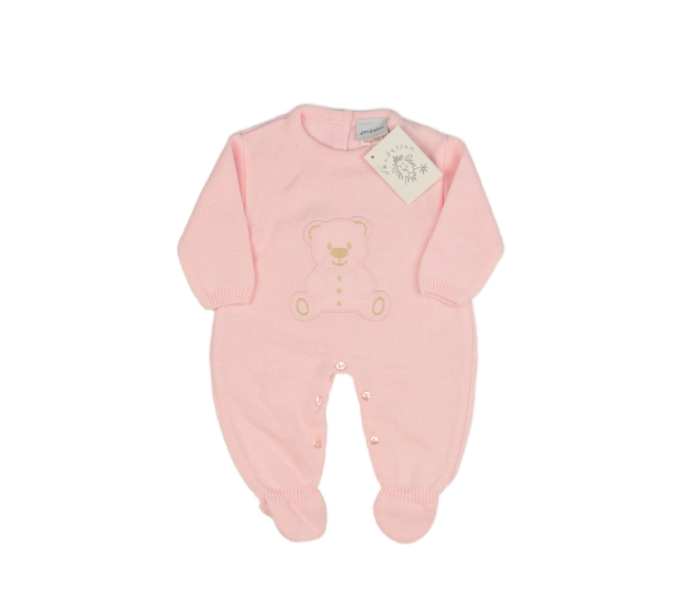 Nový růžový svetrový overal 