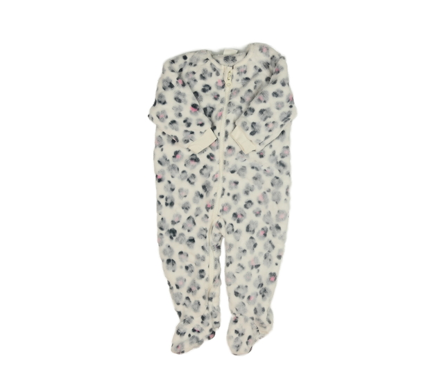 Bílý chlupatý vzorovaný overal Next