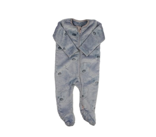 Modrý chlupatý overal se zvířátkem Nutmeg