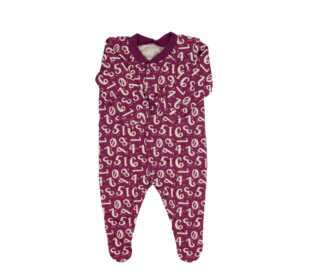 Fialový overal s číslicemi 