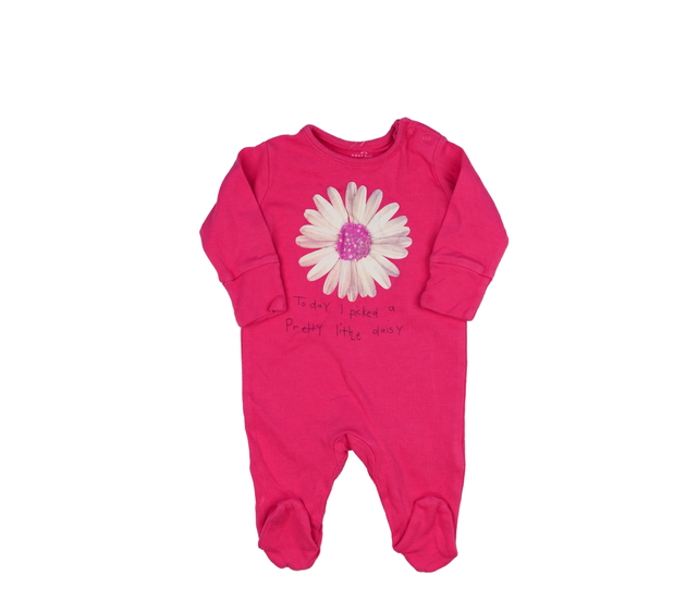 Růžový overal s květinou Next