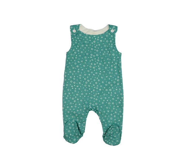 Modrý vzorovaný overal 