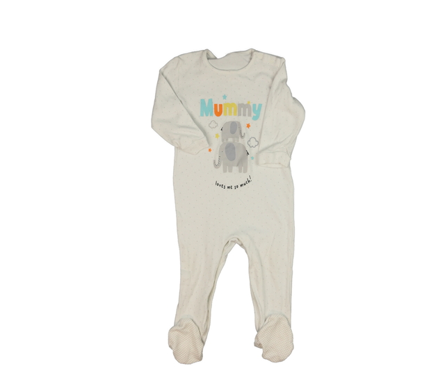 Bílý overal se slony protiskluzový